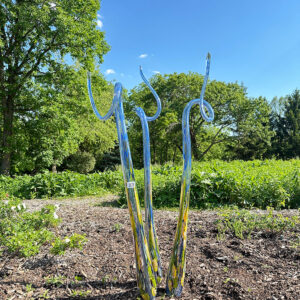 Murrine and Blue Cane Looped Spears