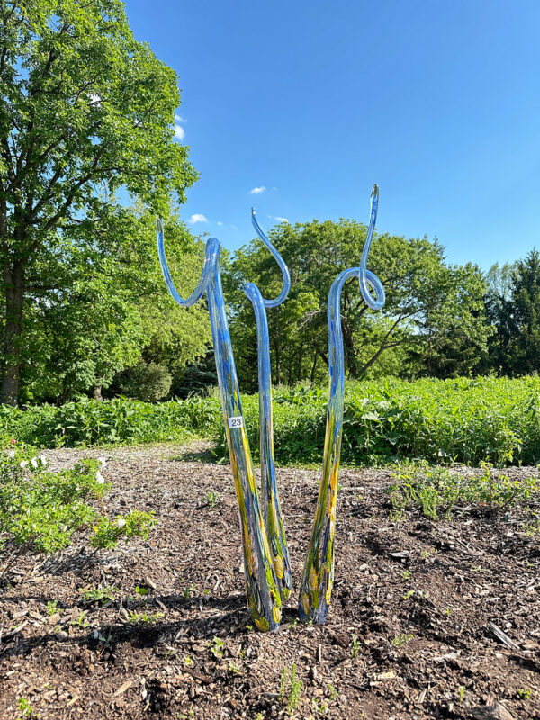 Murrine and Blue Cane Looped Spears