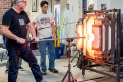 Hot Glass with Visiting Artosts Alex Stisser and John Miller.